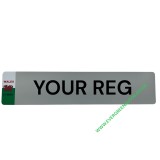 NUMBER PLATE FRONT WITH WELSH FLAG IDENTIFIER DRAGON 